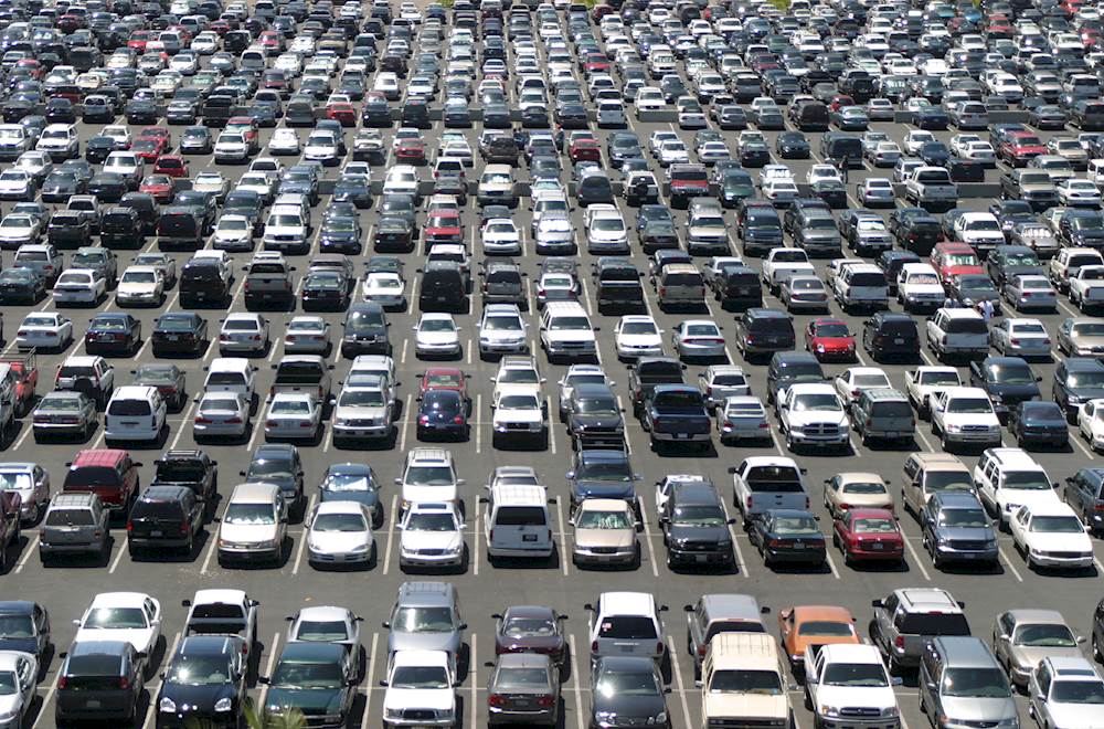 Array of Cars in Parking Lot